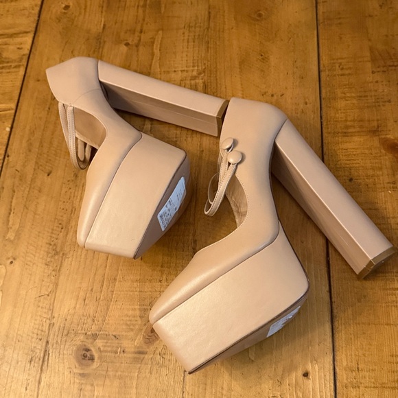 ANDREA WAZEN Double Jeu 165MM Platform Mary Jane Pumps Pink Size 40 - Picture 5 of 16